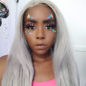 Lace front gray  wig